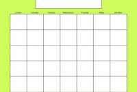 Blank Calendars Activity Calendars | Blank Calendar Pages inside Blank Activity Calendar Template