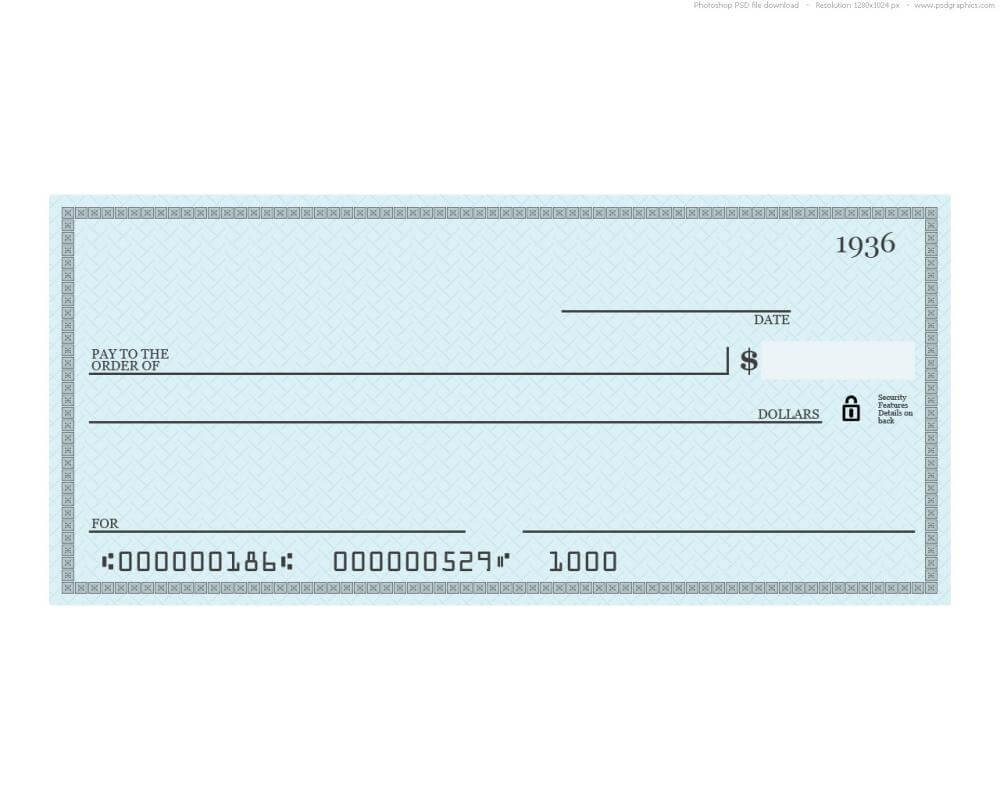 Blank Check Template | Template Business With Regard To Customizable Blank Check Template