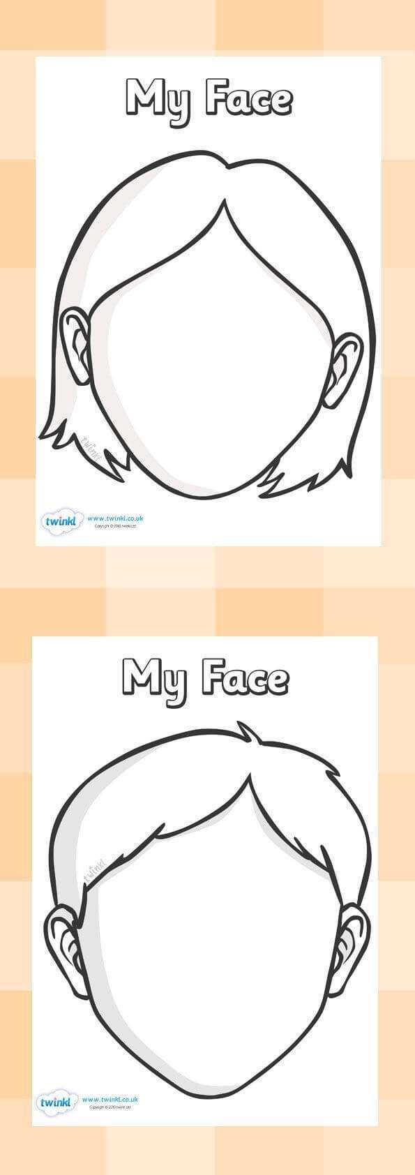 Blank Faces Templates. Free Printables – Children Can Draw For Blank Face Template Preschool