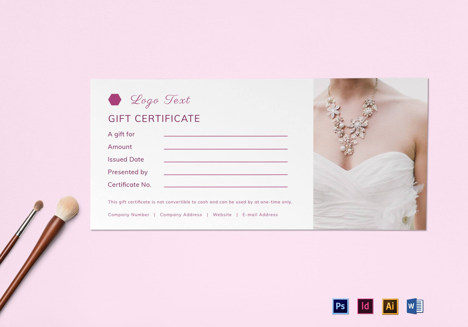 Blank Gift Certificate Template In Indesign Gift Certificate Template