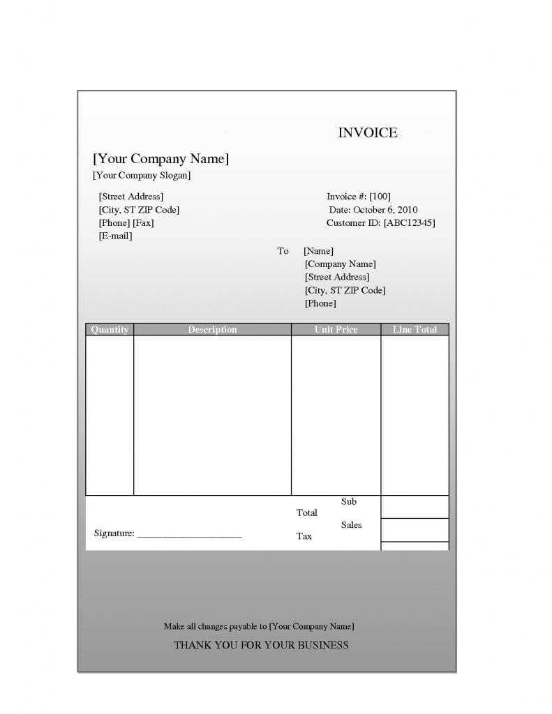 Blank Invoice Template In Word And Pdf Formats Free Mac Within Free Invoice Template Word Mac