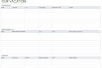 Blank Itinerary Templates - Word Excel Samples inside Blank Trip Itinerary Template