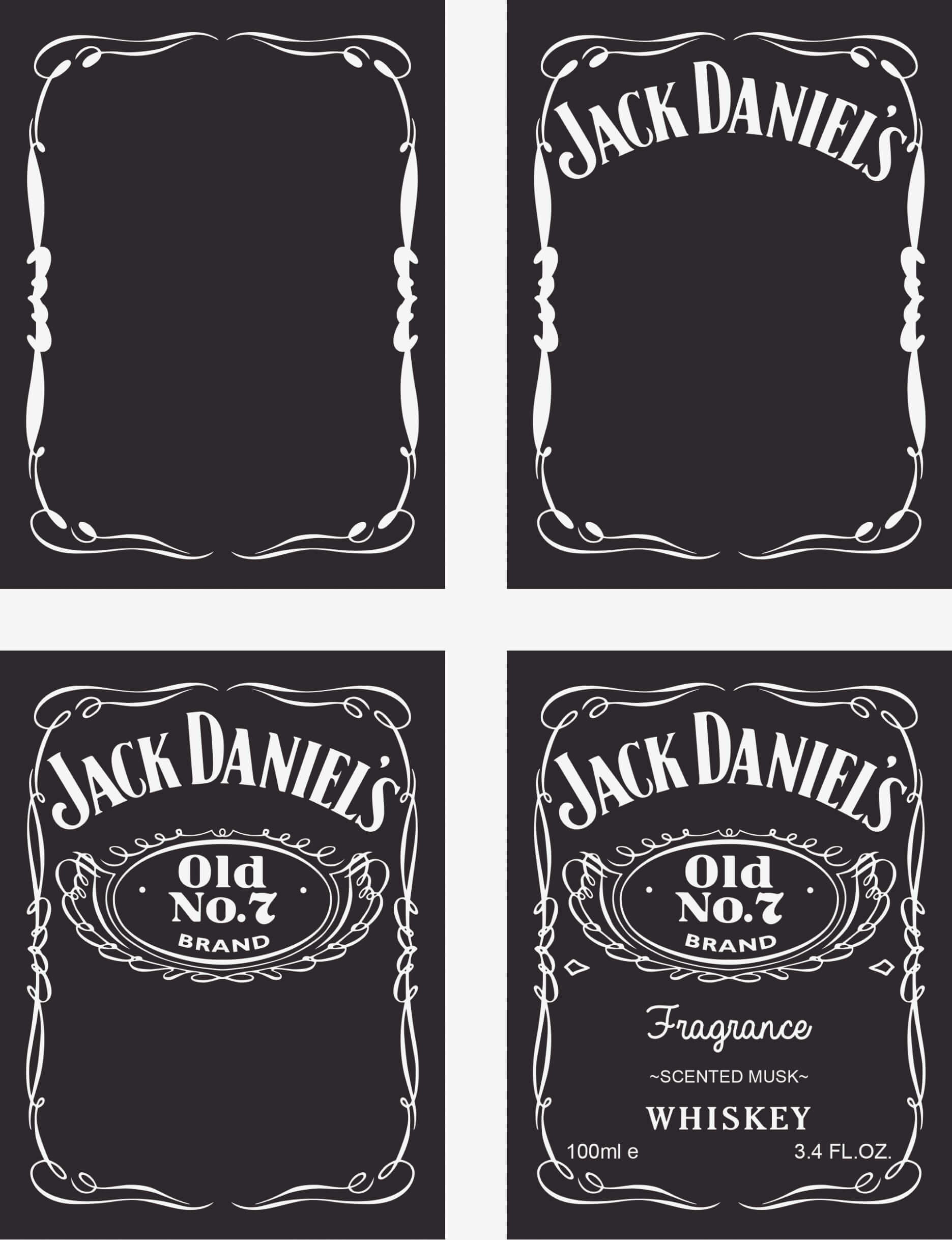 Blank Jack Daniels Label Template – Atlantaauctionco For Blank Jack Daniels Label Template