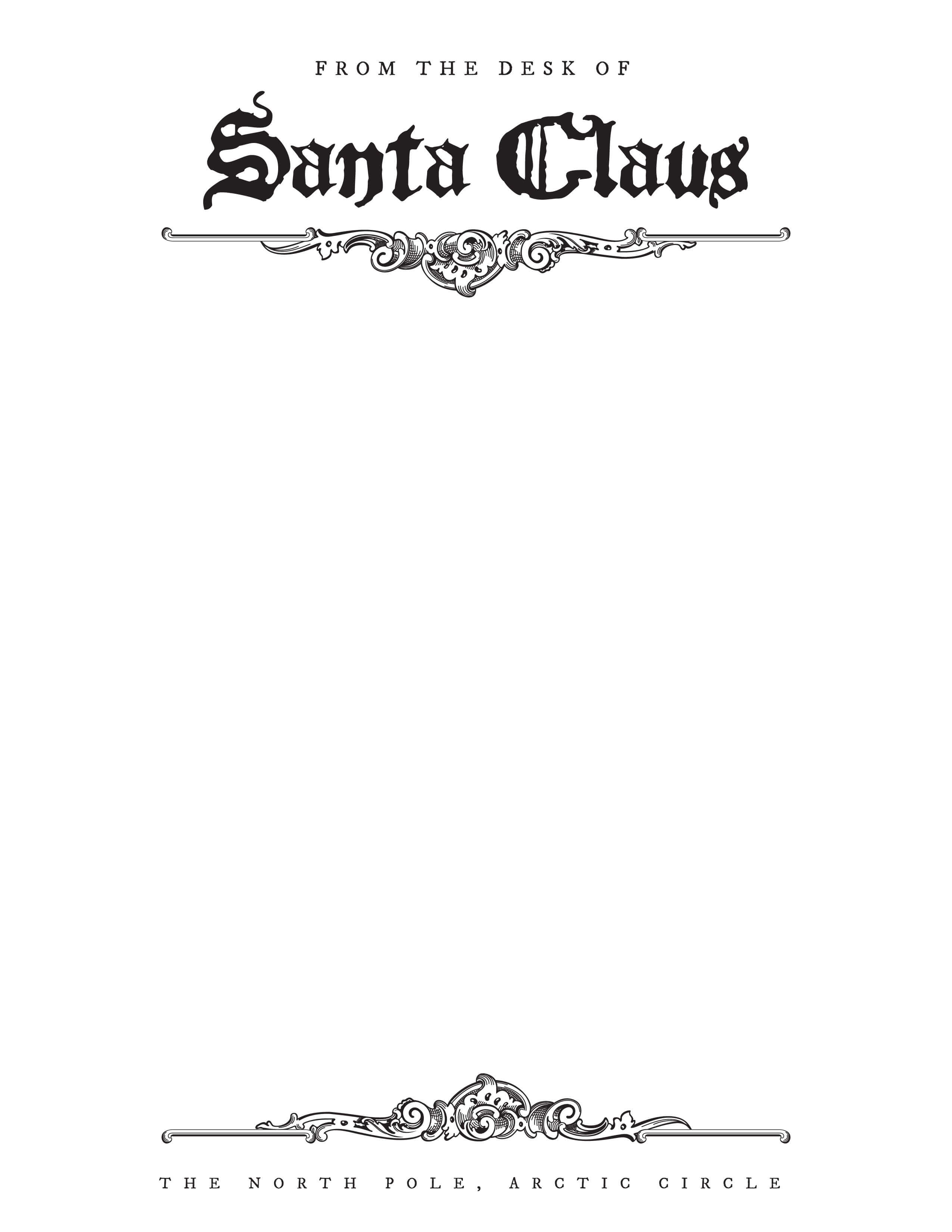 Blank Letters From Santa Claus Template | Letters From Santa With Regard To Blank Letter From Santa Template