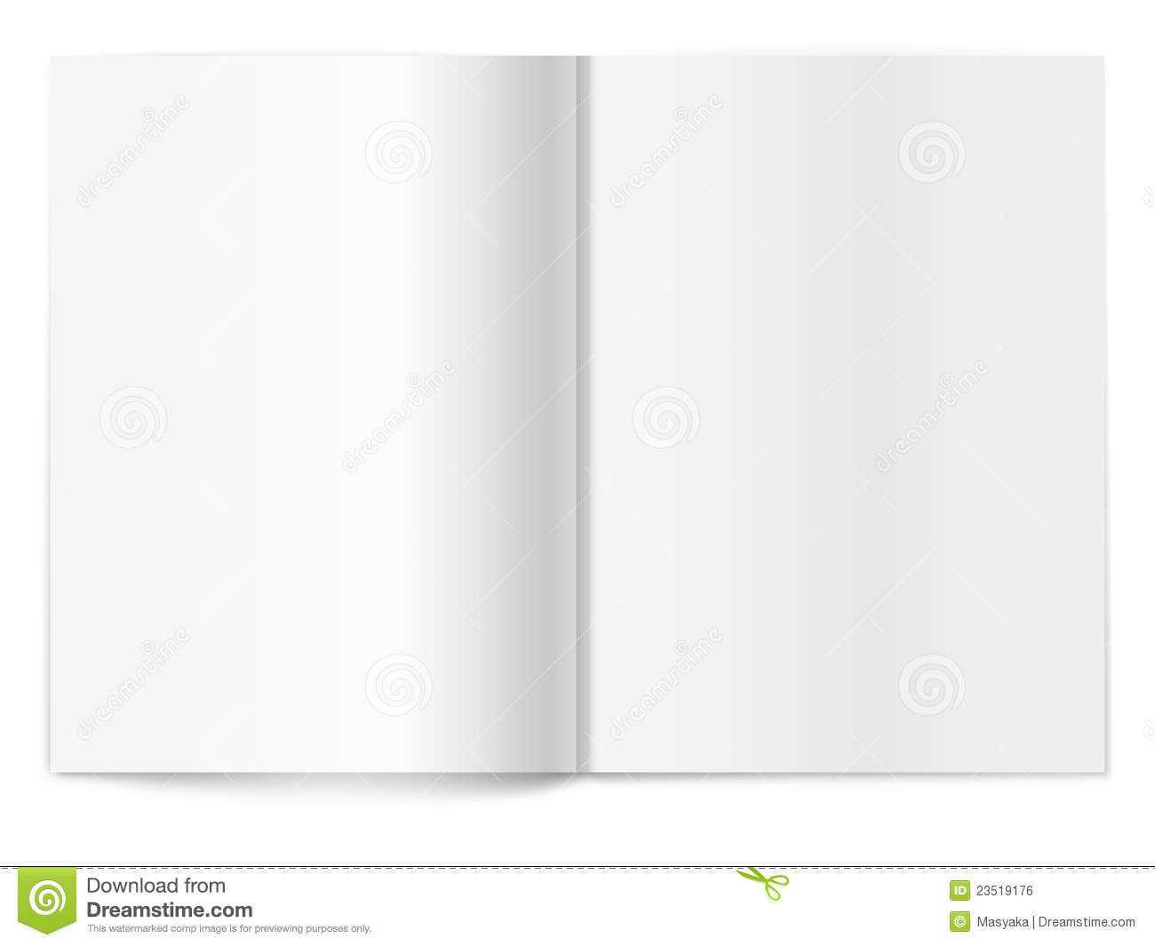 Blank Magazine Spread. Template For Design Stock Vector Throughout Blank Magazine Spread Template