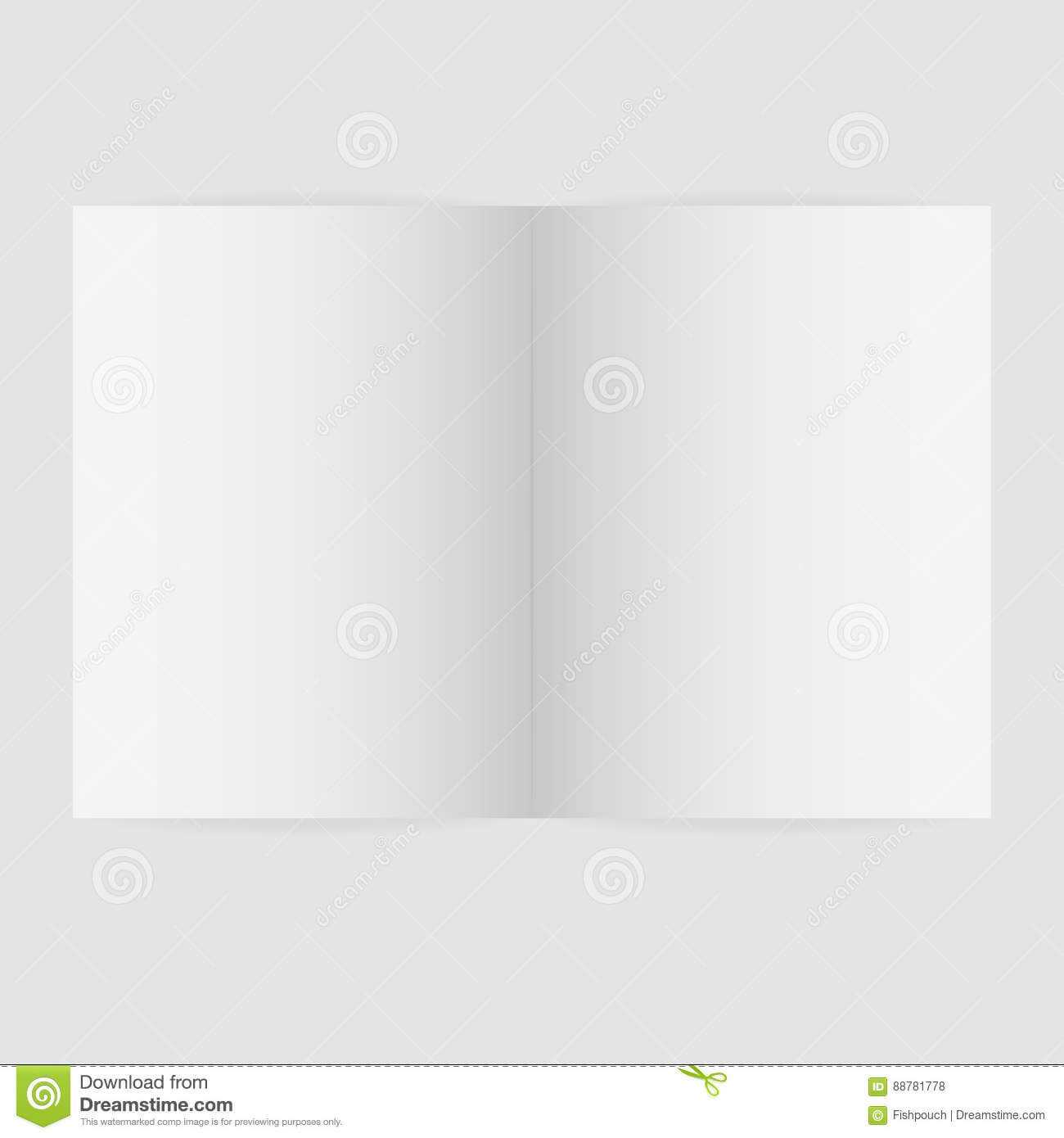 Blank Magazine Spread Template Vector Illustration With Regard To Blank Magazine Spread Template