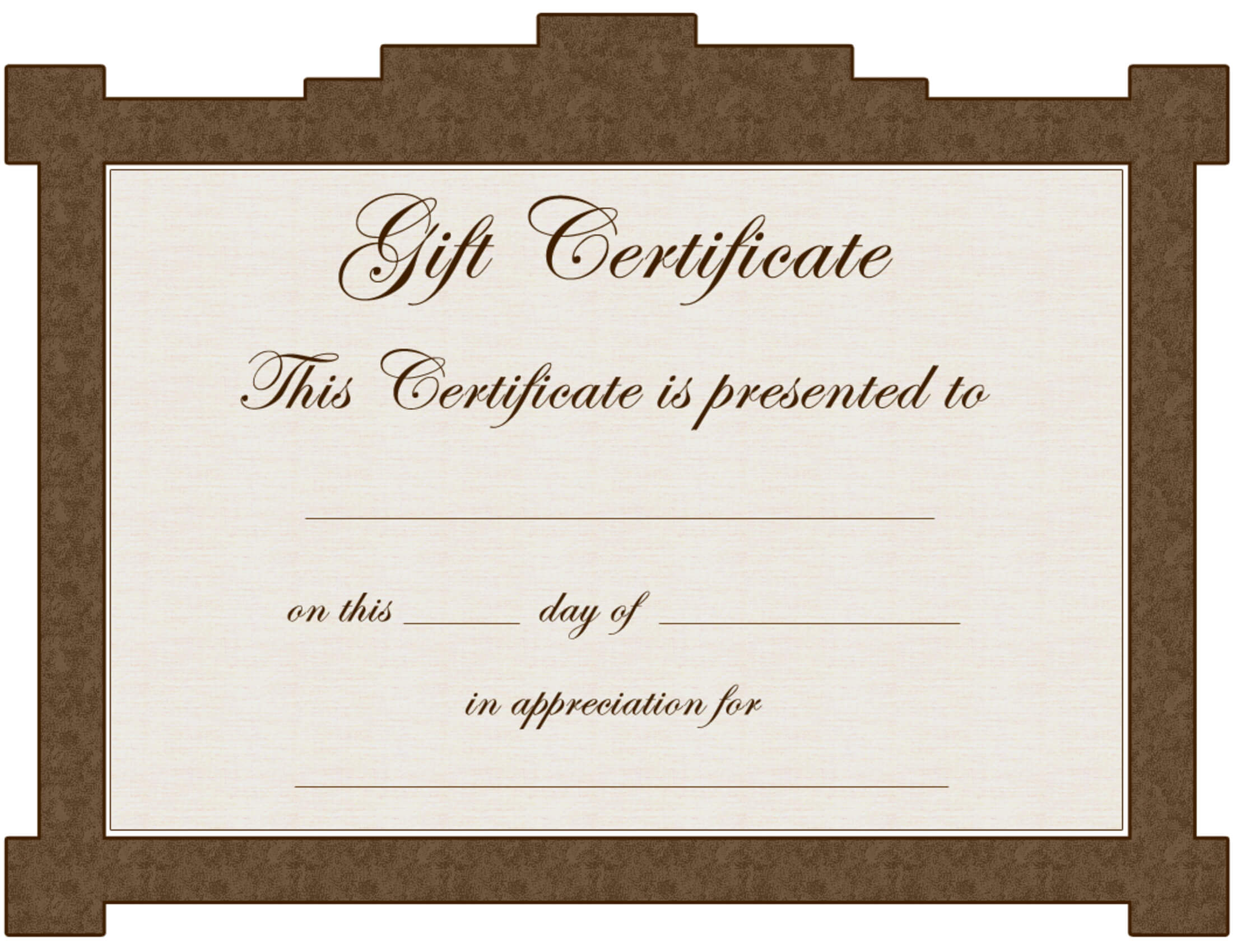 Blank Microsoft Word Gift Certificate Template Regarding Microsoft Gift Certificate Template Free Word