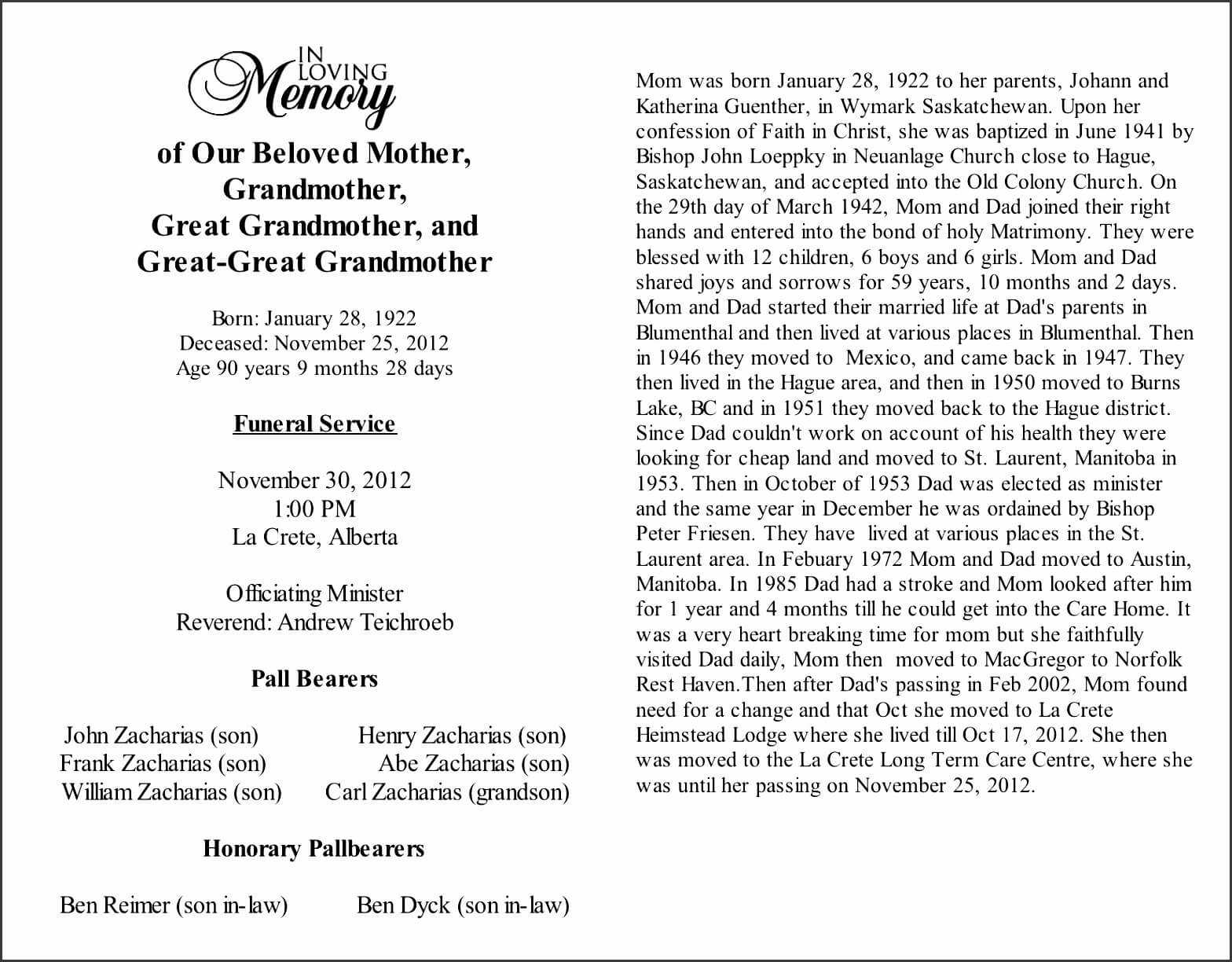 Blank Obituary Template – Uyma.tk With Regard To Fill In The Blank Obituary Template