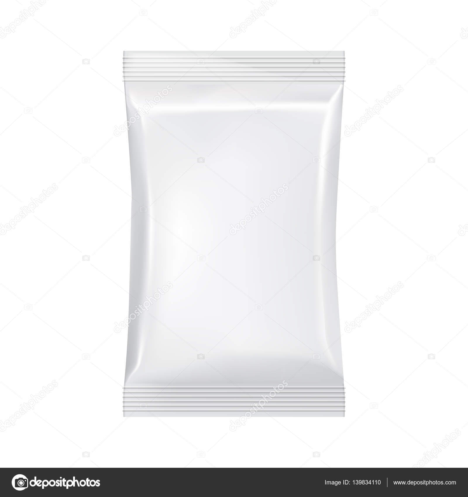Blank Packaging Template Mockup Isolated On White. — Stock In Blank Packaging Templates