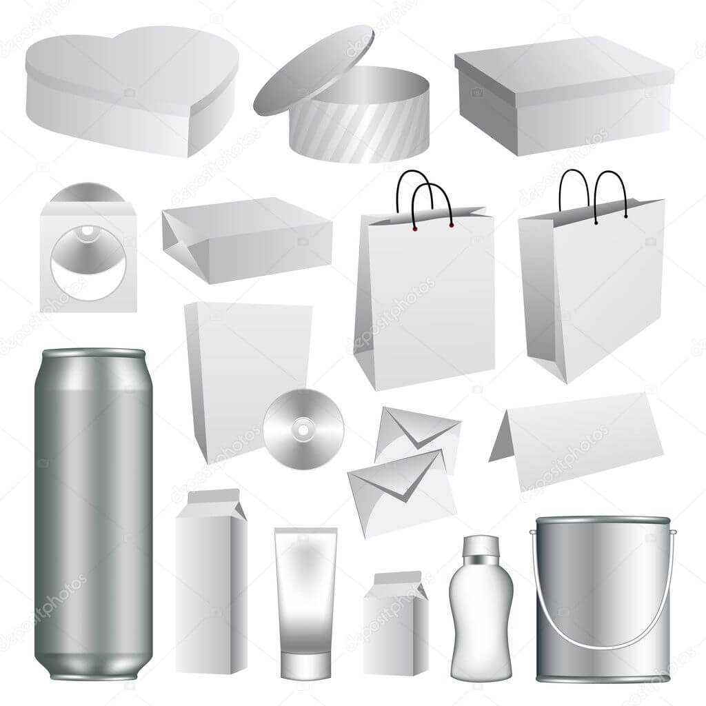 Blank Packaging Templates Collection — Stock Vector With Regard To Blank Packaging Templates