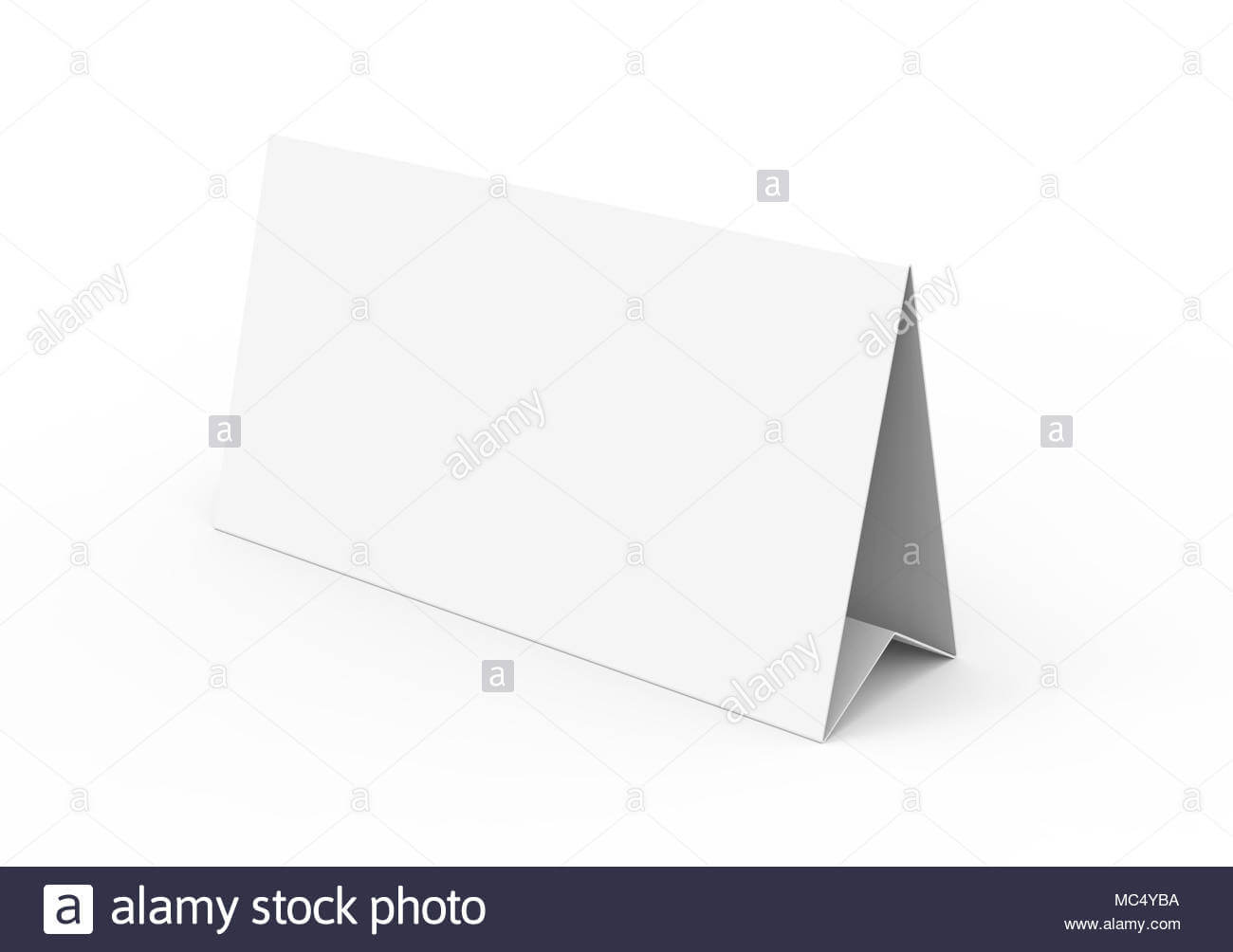 Blank Paper Tent Template, White Tent Card With Empty Space Inside Blank Tent Card Template