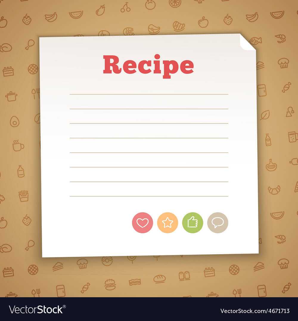 Blank Recipe Card Template Inside Restaurant Recipe Card Template