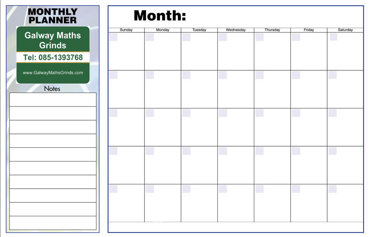 Blank Revision Timetable Template – Atlantaauctionco Inside Blank Revision Timetable Template