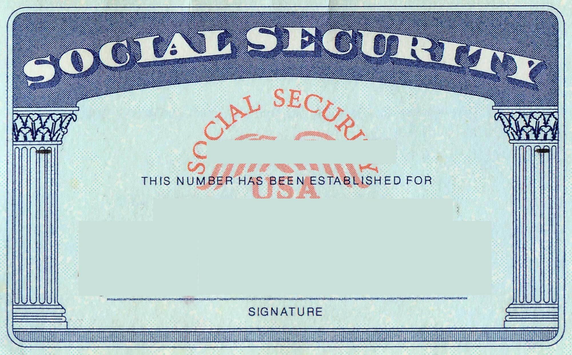 Blank Social Security Card Template | Social Security Card Inside Ssn Card Template