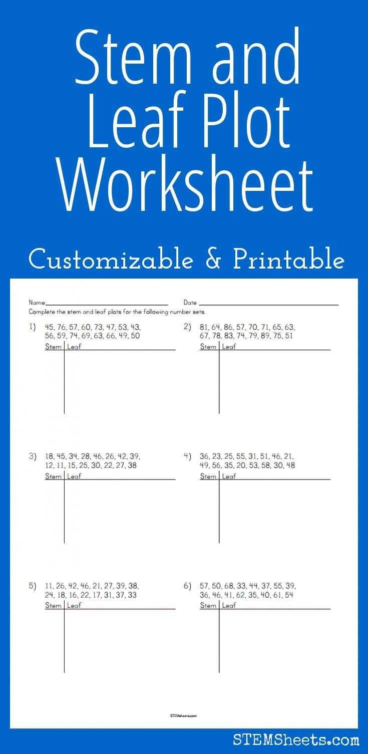 Blank Stem And Leaf Plot Template