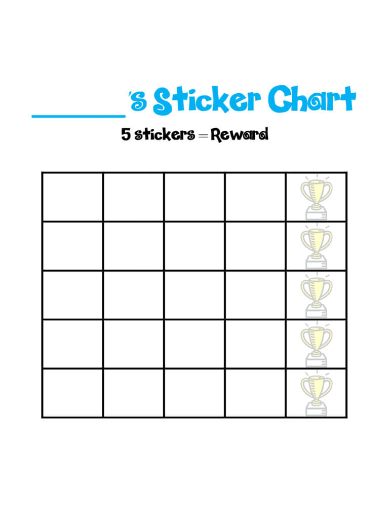 Blank Sticker Chart Template – Edit, Fill, Sign Online Within Blank Reward Chart Template
