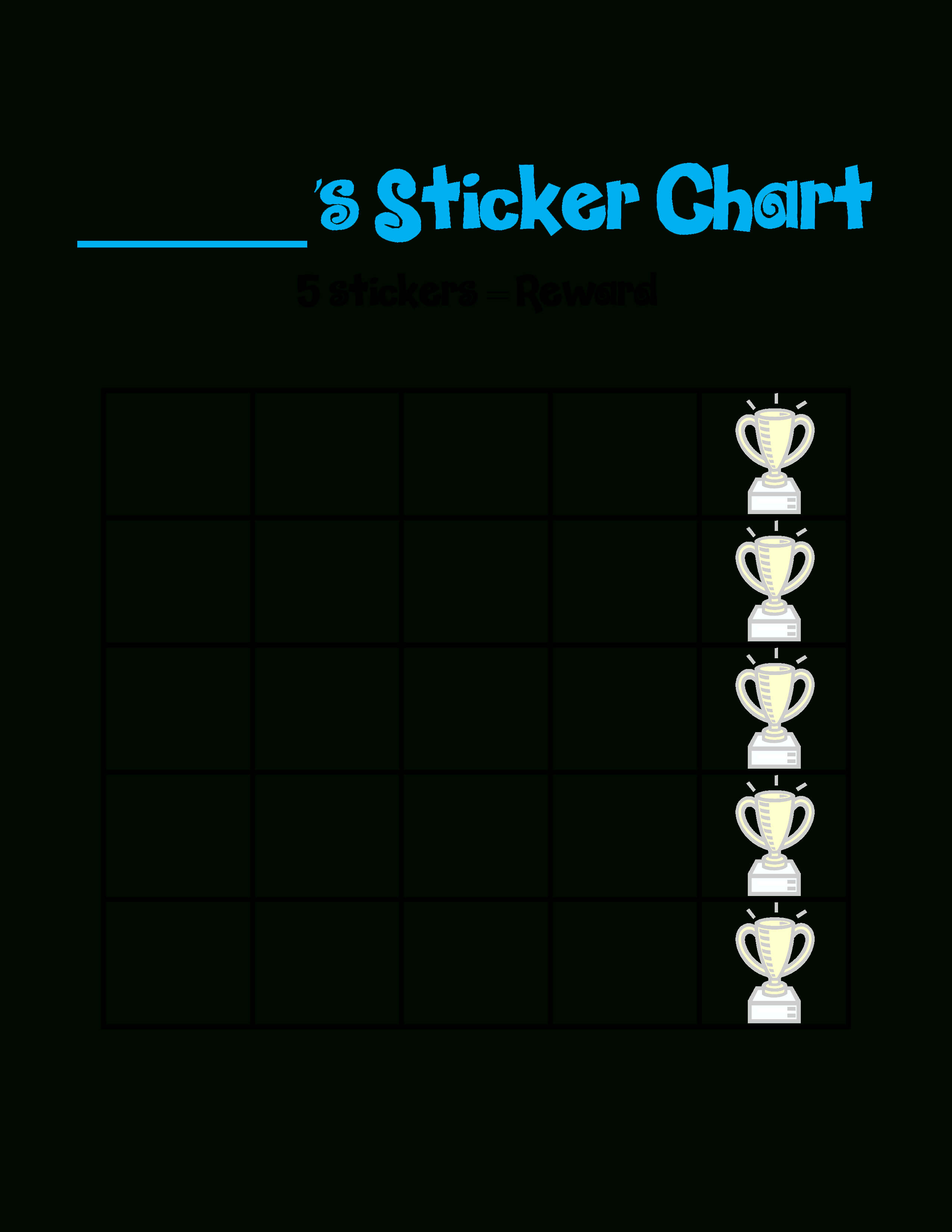 Blank Sticker Chart | Templates At Allbusinesstemplates In Blank Reward Chart Template