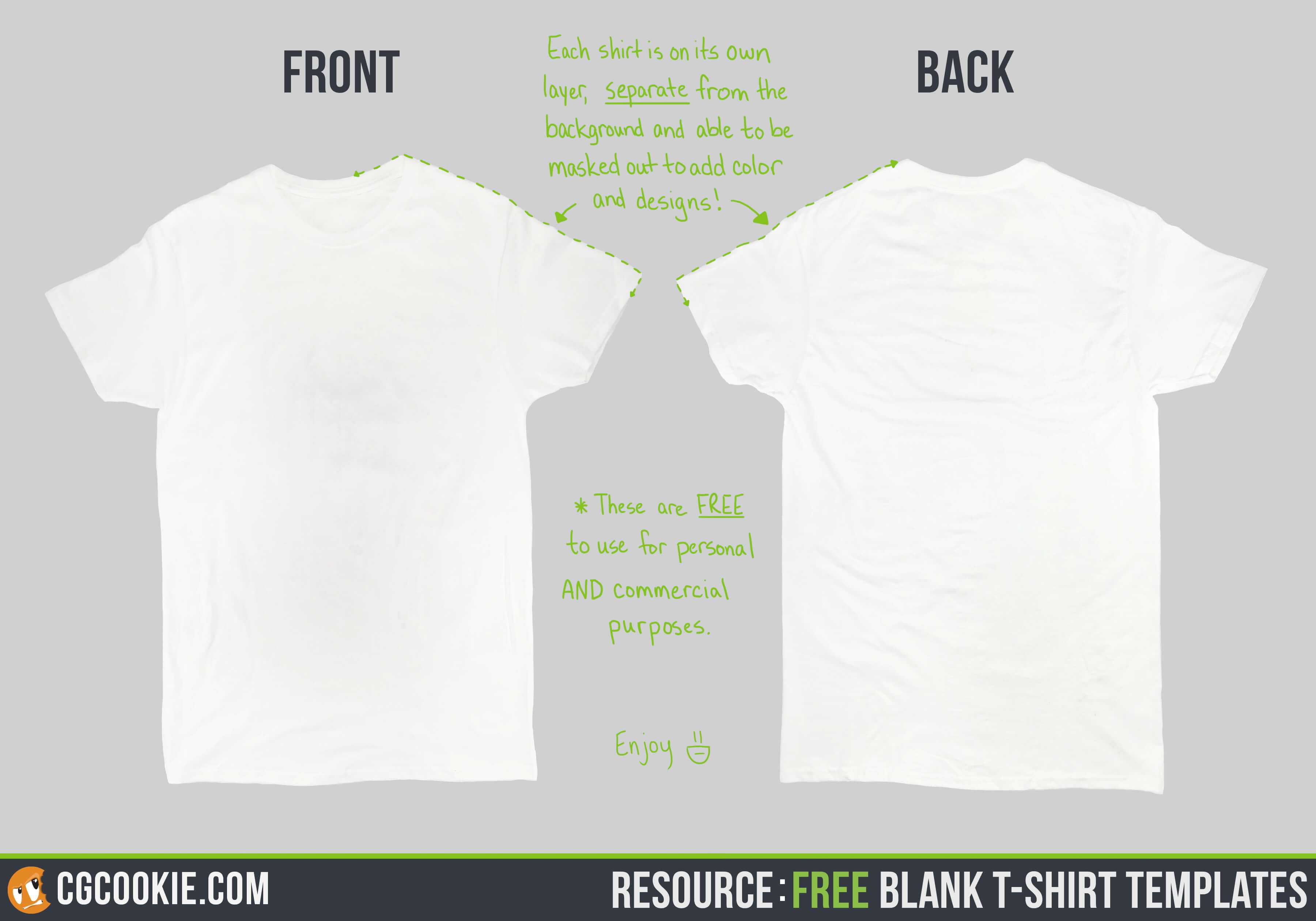 Blank T Shirt – Cg Cookie With Regard To Blank T Shirt Design Template Psd