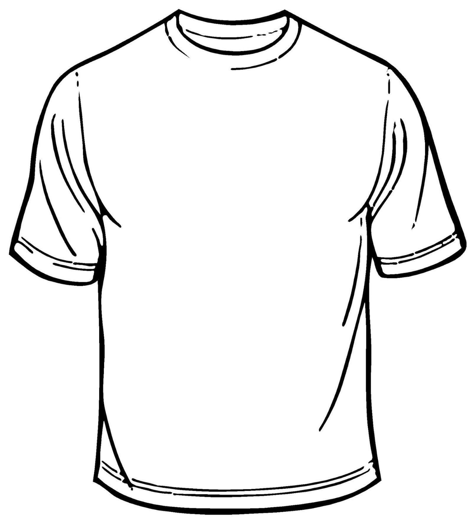 Blank T Shirt Coloring Sheet Printable Intended For Printable Blank Tshirt Template
