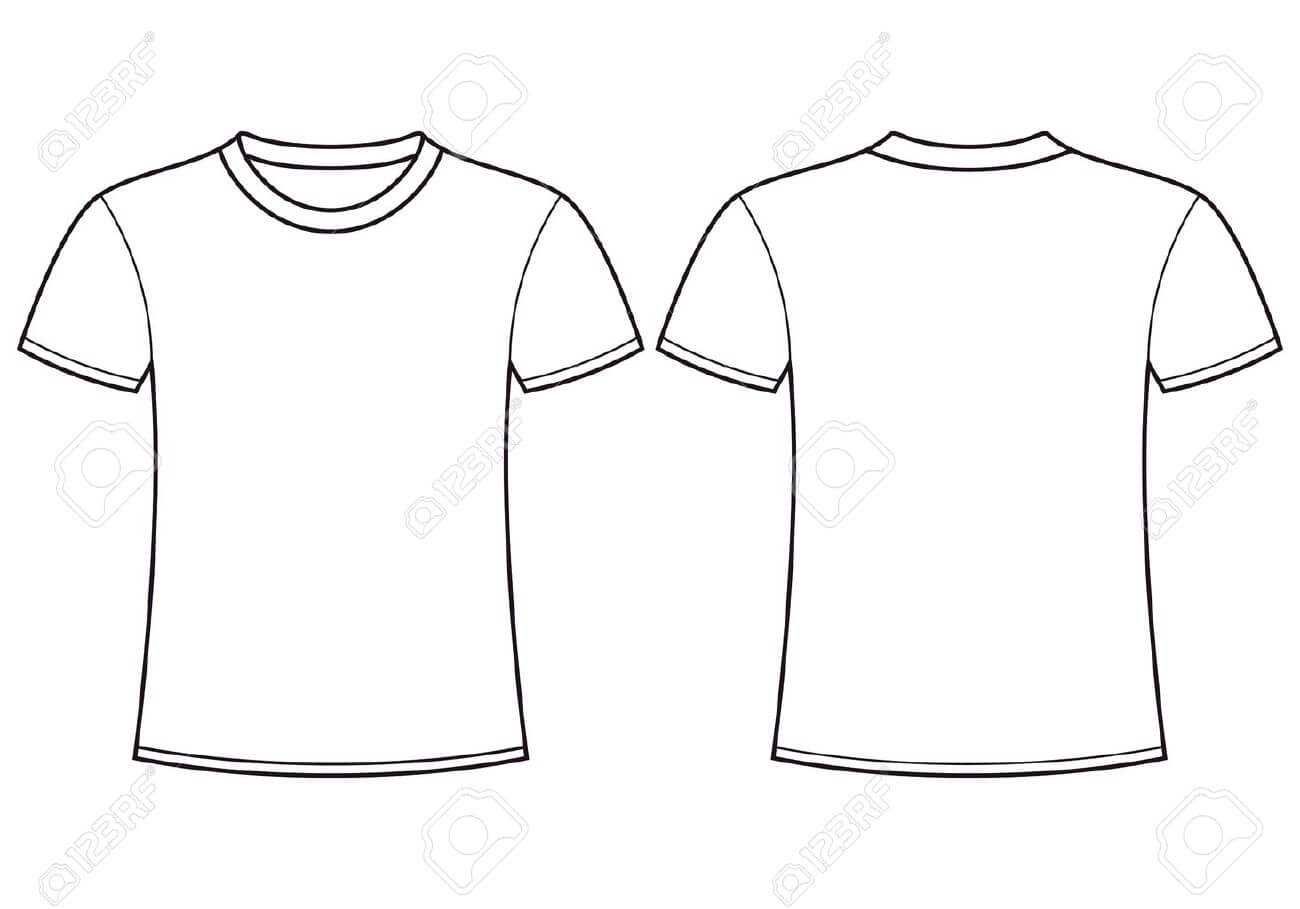 Blank T Shirt Template Front And Back Intended For Blank Tee Shirt Template