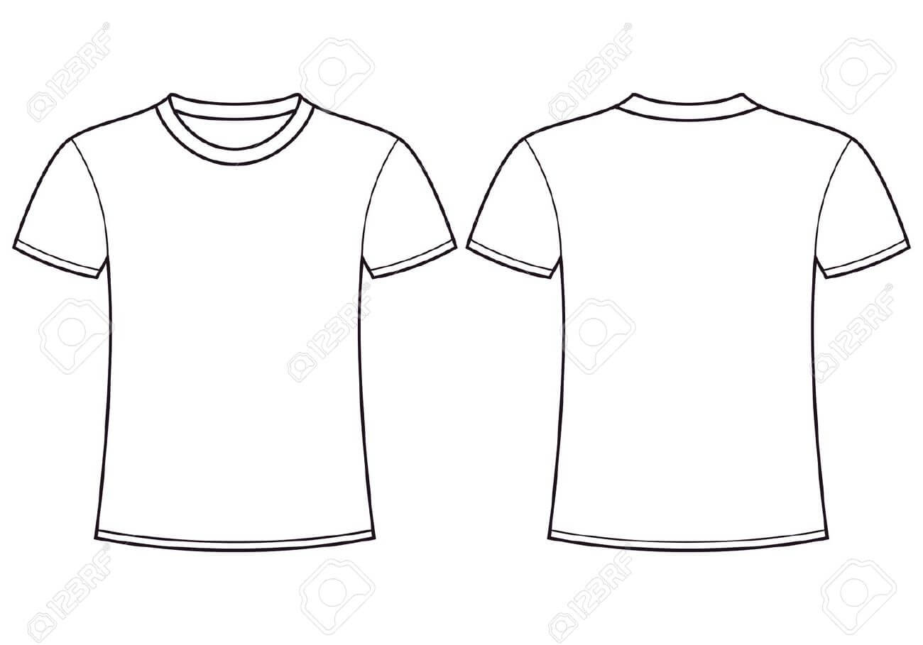 Blank T Shirt Template Front And Back Pertaining To Blank T Shirt Outline Template