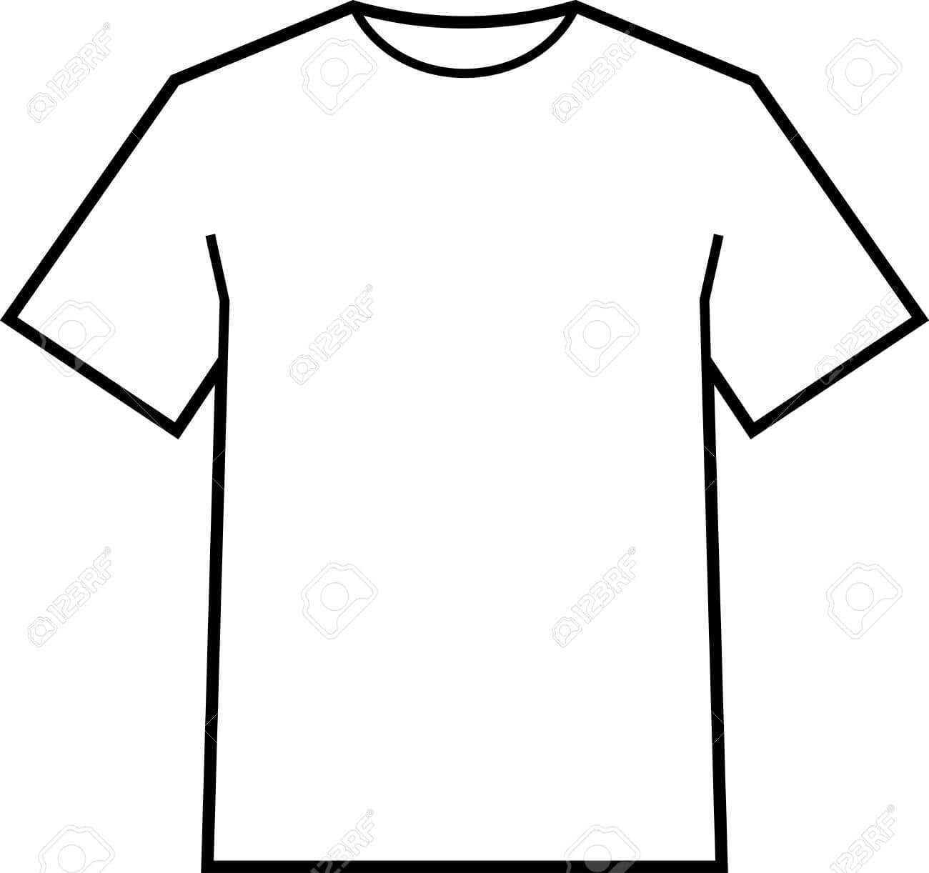 Blank T Shirt Template Vector Pertaining To Blank T Shirt Outline Template