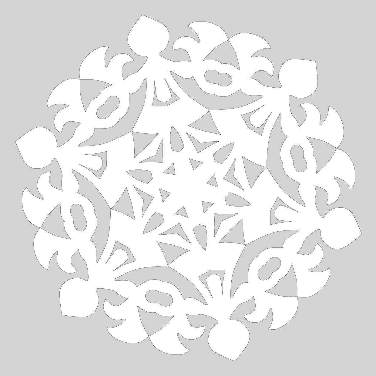 Blank Template To Draw A Pattern For Paper Snowflake | Free In Blank Snowflake Template