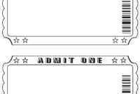 Blank Ticket … | Diy And Crafts | Ticket Template, Printable intended for Blank Admission Ticket Template