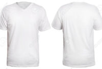 Blank V-Neck Shirt Mock Up Template, Front And Back View, Isolated.. pertaining to Blank V Neck T Shirt Template