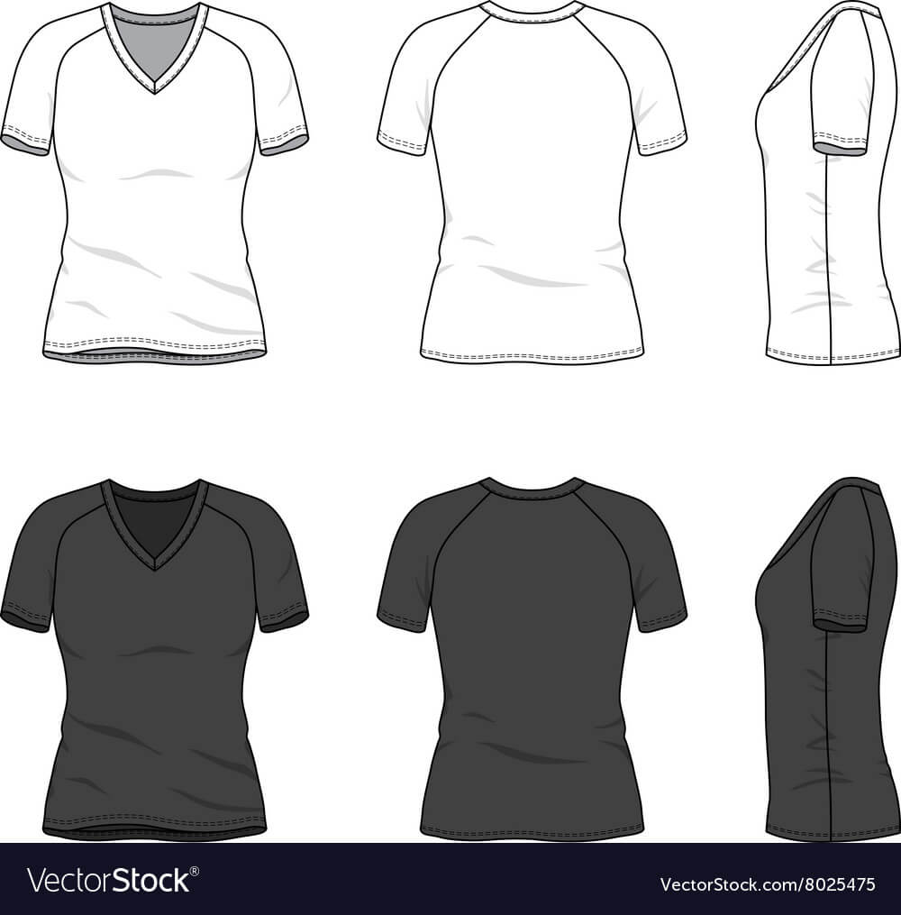 Blank V Neck T Shirt Throughout Blank V Neck T Shirt Template