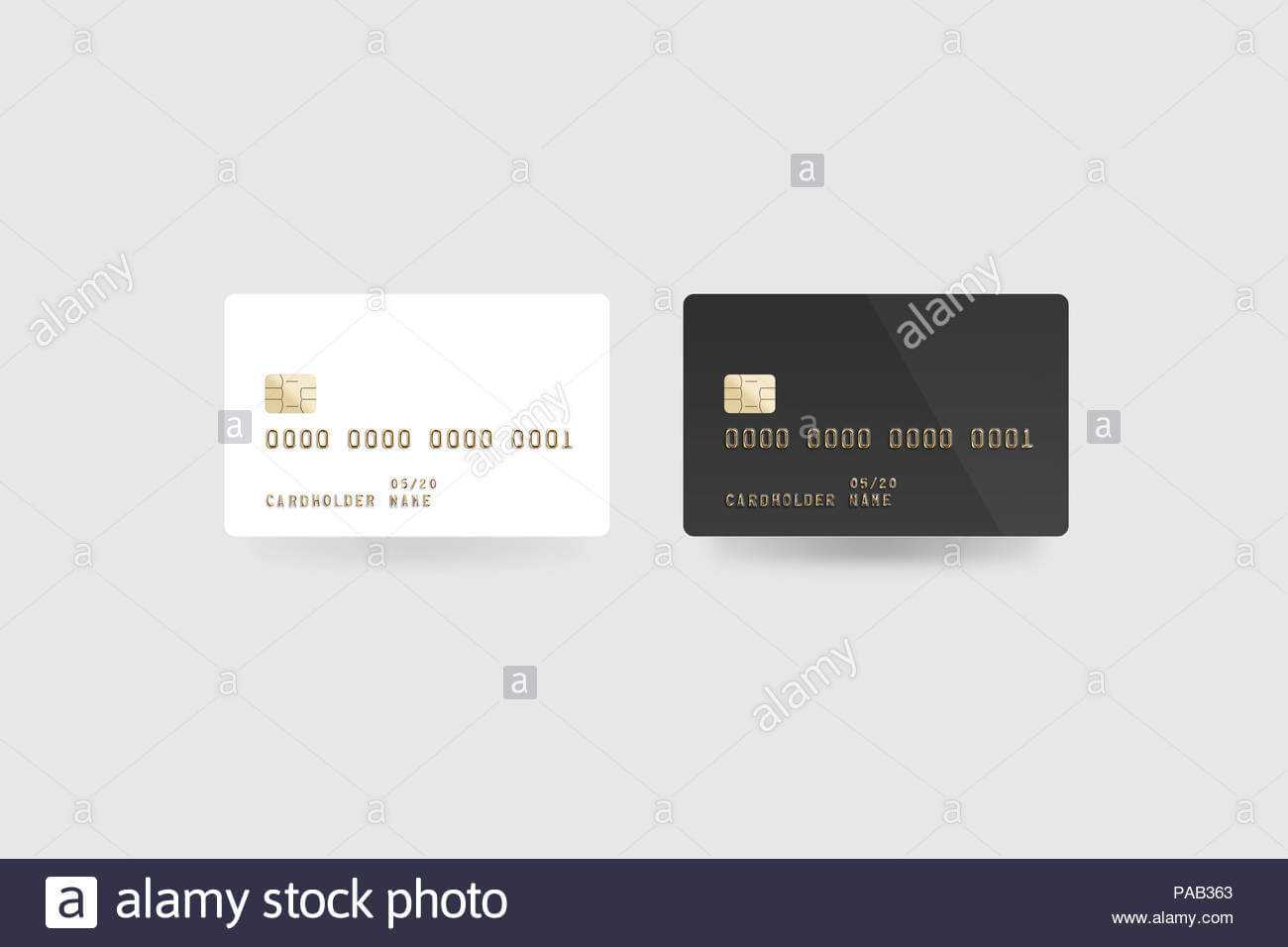 Blank White Credit Card Mockup Isolated, Clipping Path With Credit Card Templates For Sale