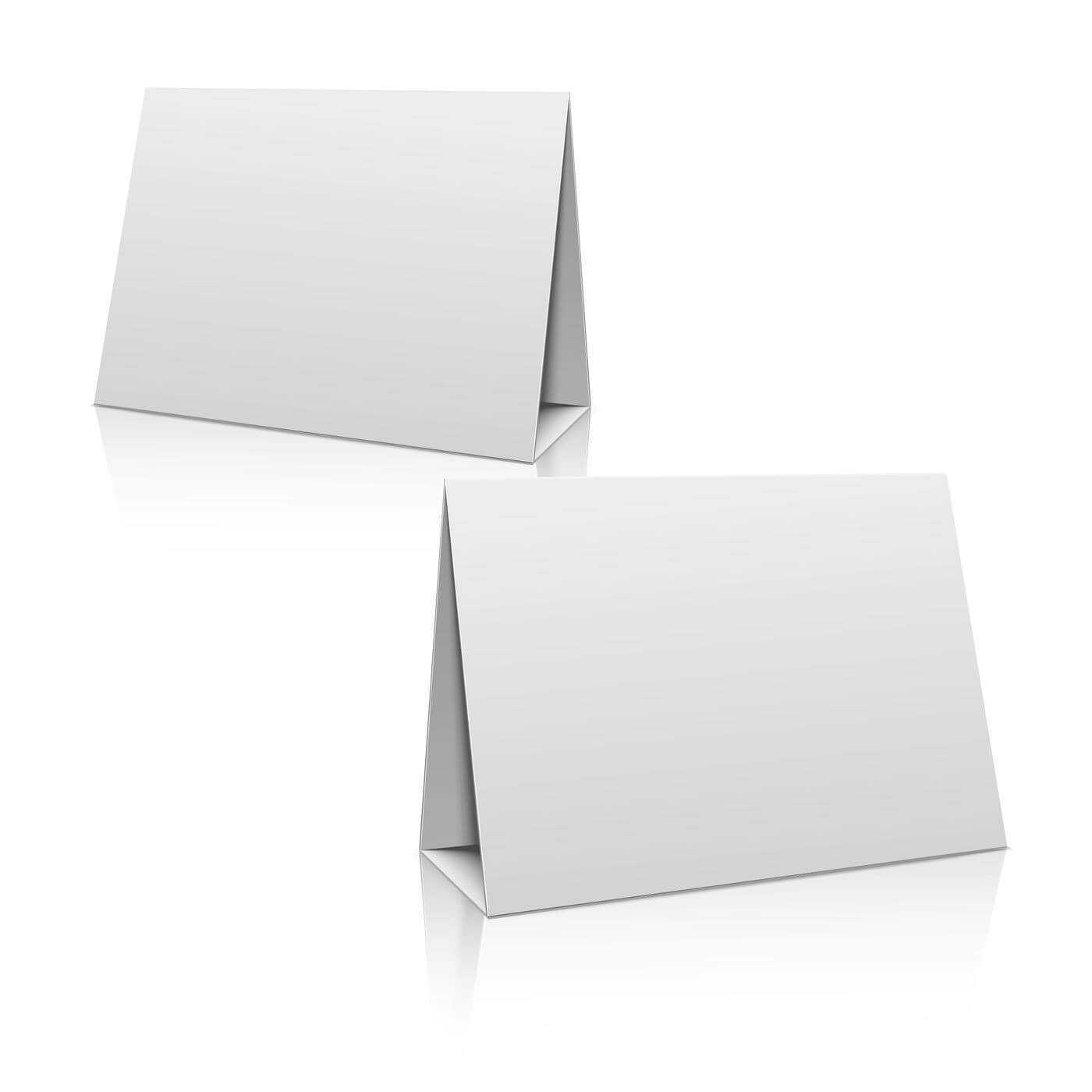 Blank White Paper Stand Table Holder Card. 3D Vector Design Inside Card Stand Template