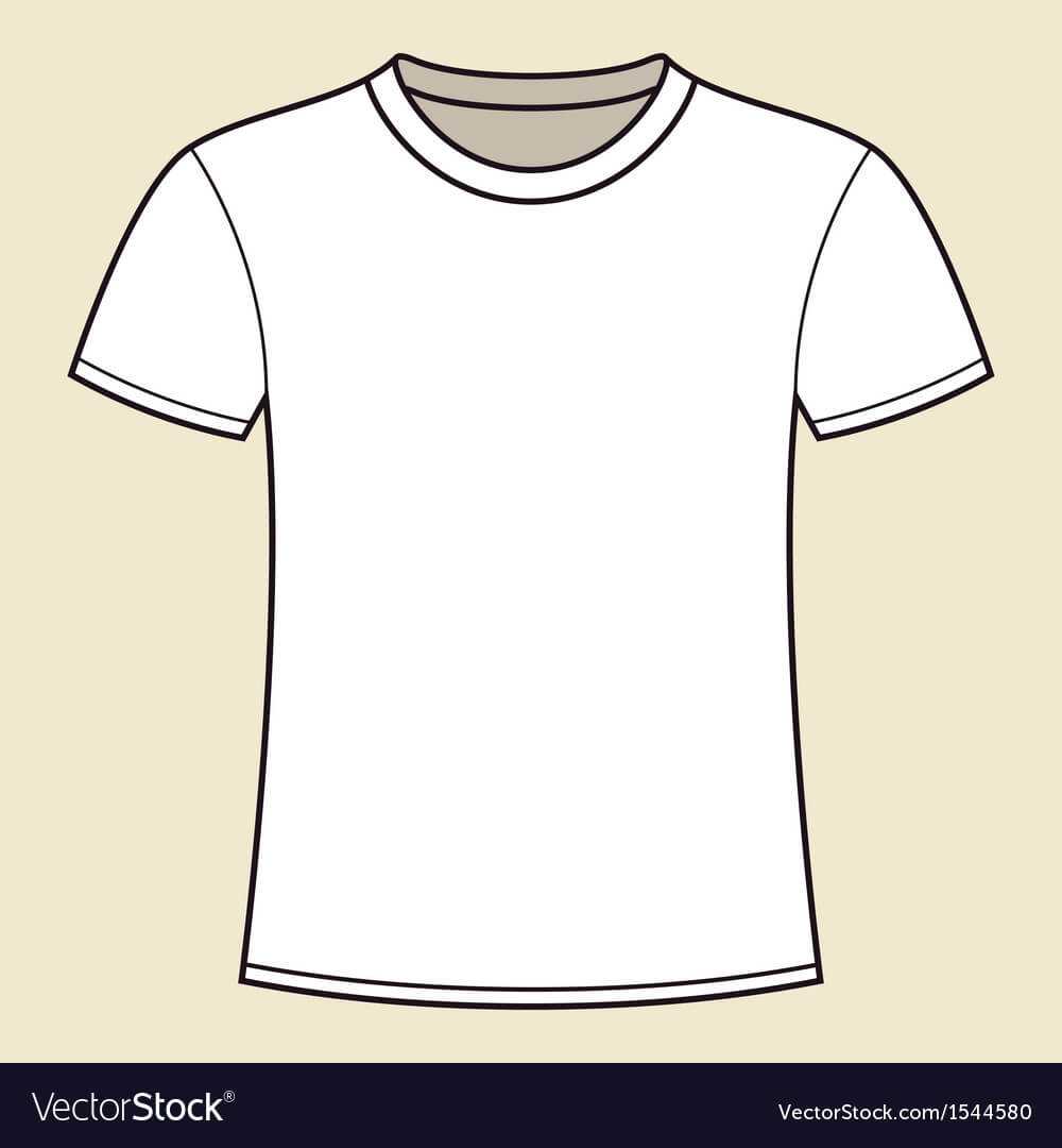 Blank White T Shirt Template Intended For Blank T Shirt Outline Template