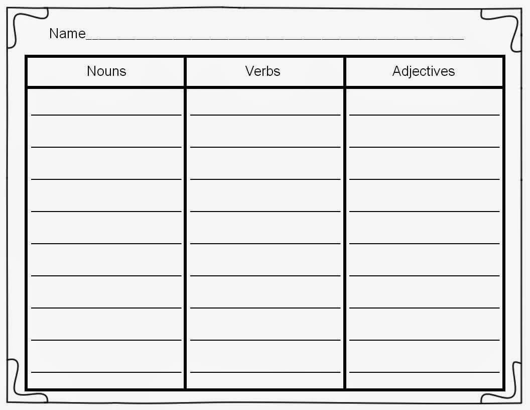 Blank Word Sort Template. Teaching Spelling Word Work On With Regard To Words Their Way Blank Sort Template