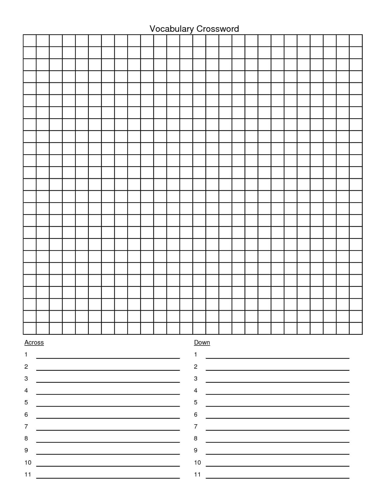 Blank+Crossword+Puzzle+Template | My Style | Templates With Regard To Blank Word Search Template Free