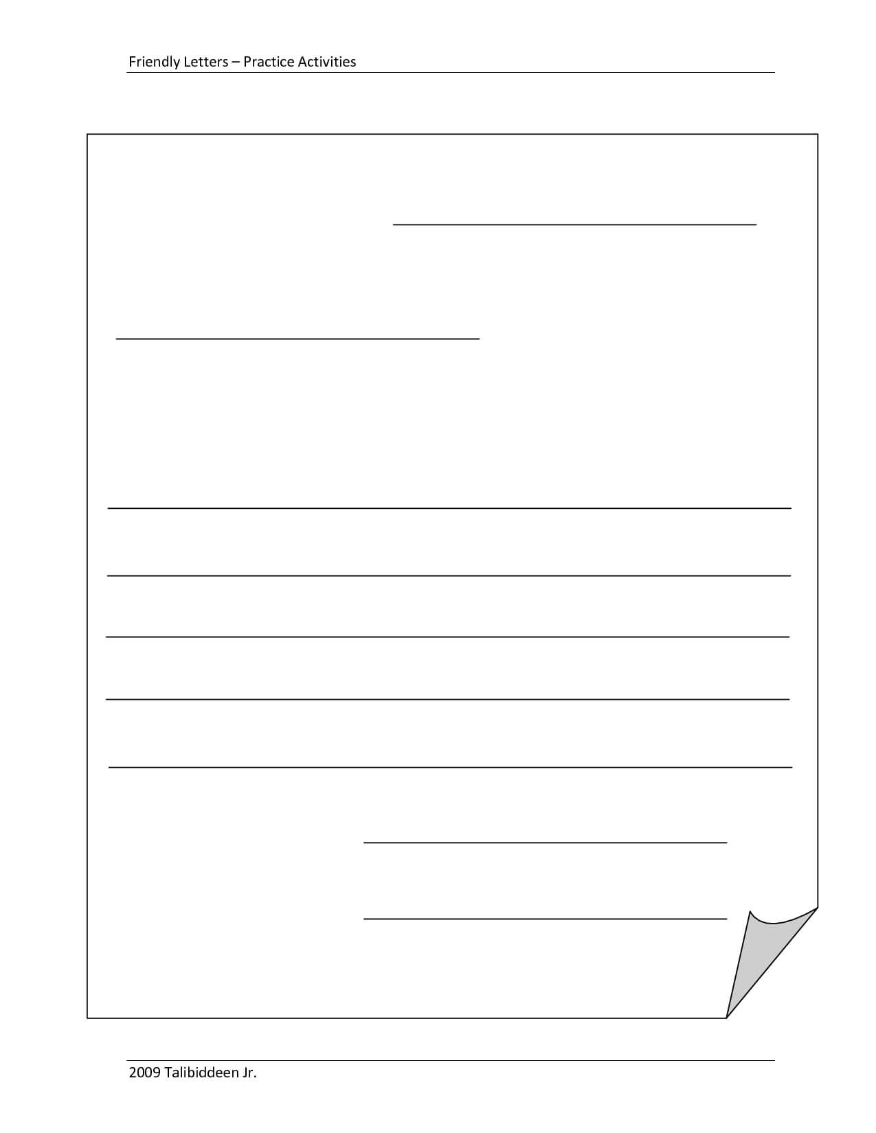 Blank+Letter+Format+Template | Friendly Letter, Letter Within Blank Letter Writing Template For Kids