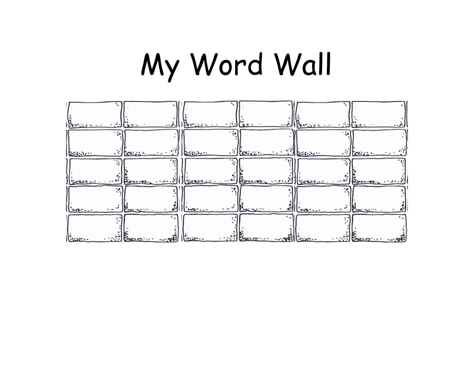 Blank Word Wall Template Free