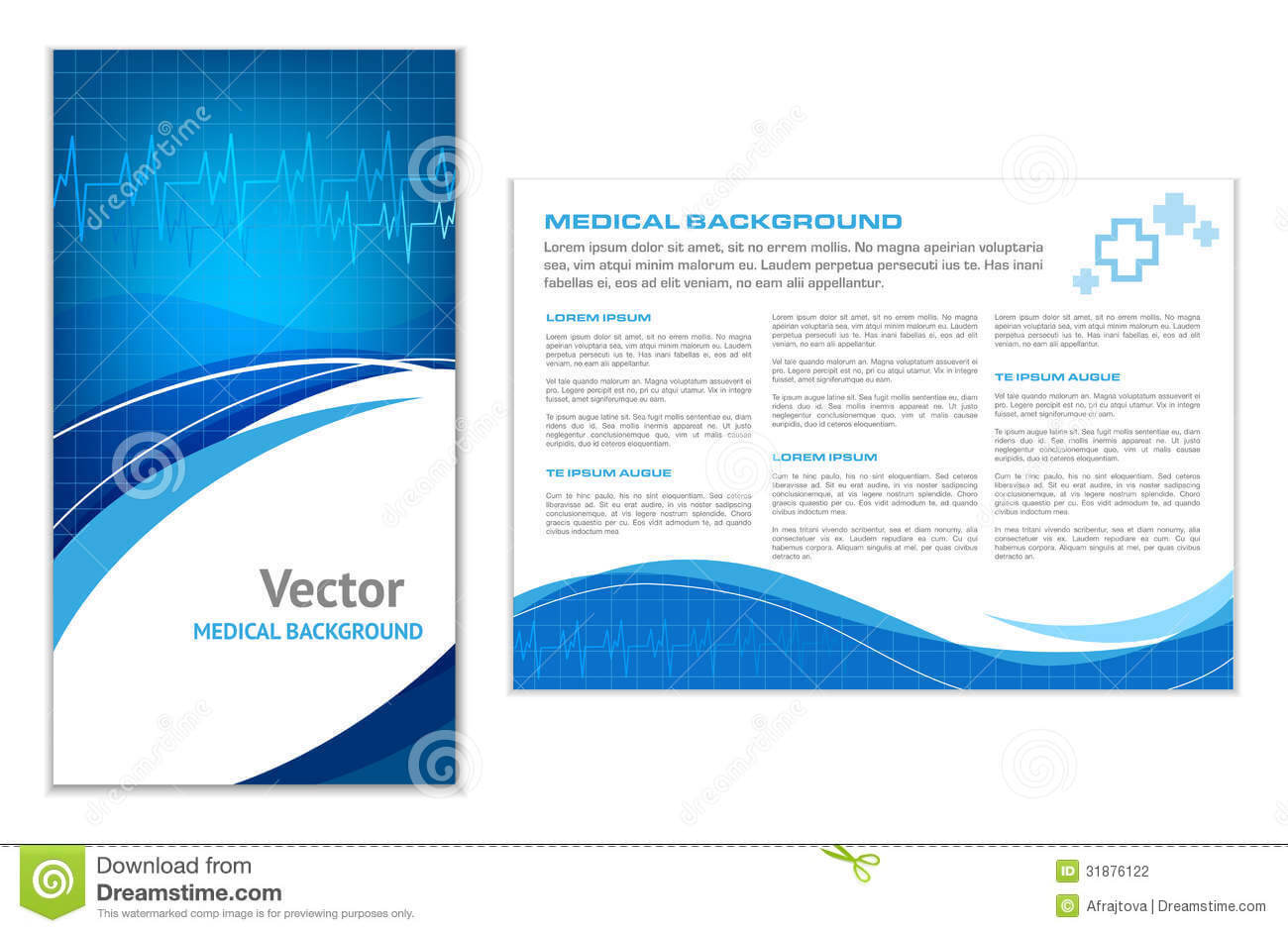Blue Abstract Medical Background Stock Vector – Illustration In Healthcare Brochure Templates Free Download