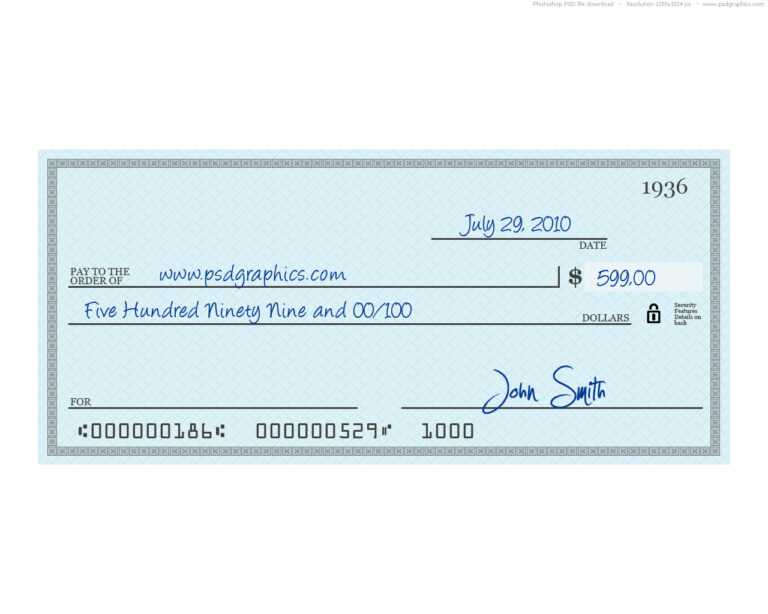 Editable Blank Check Template