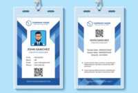 Blue Employee Id Card Design Template for Company Id Card Design Template