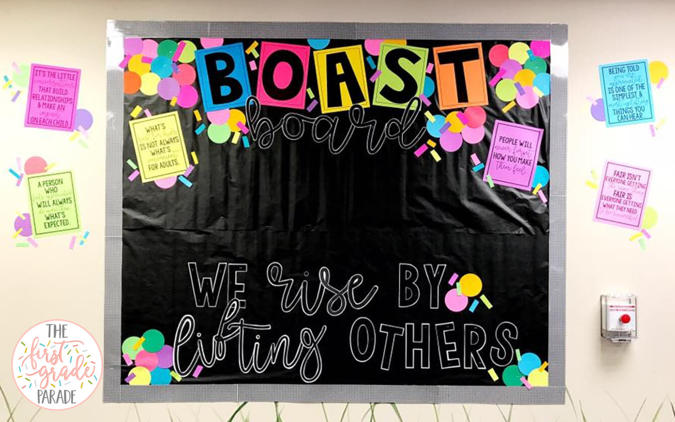 Boast Board – Bulletin Board Idea – The First Grade Parade In Bulletin Board Template Word
