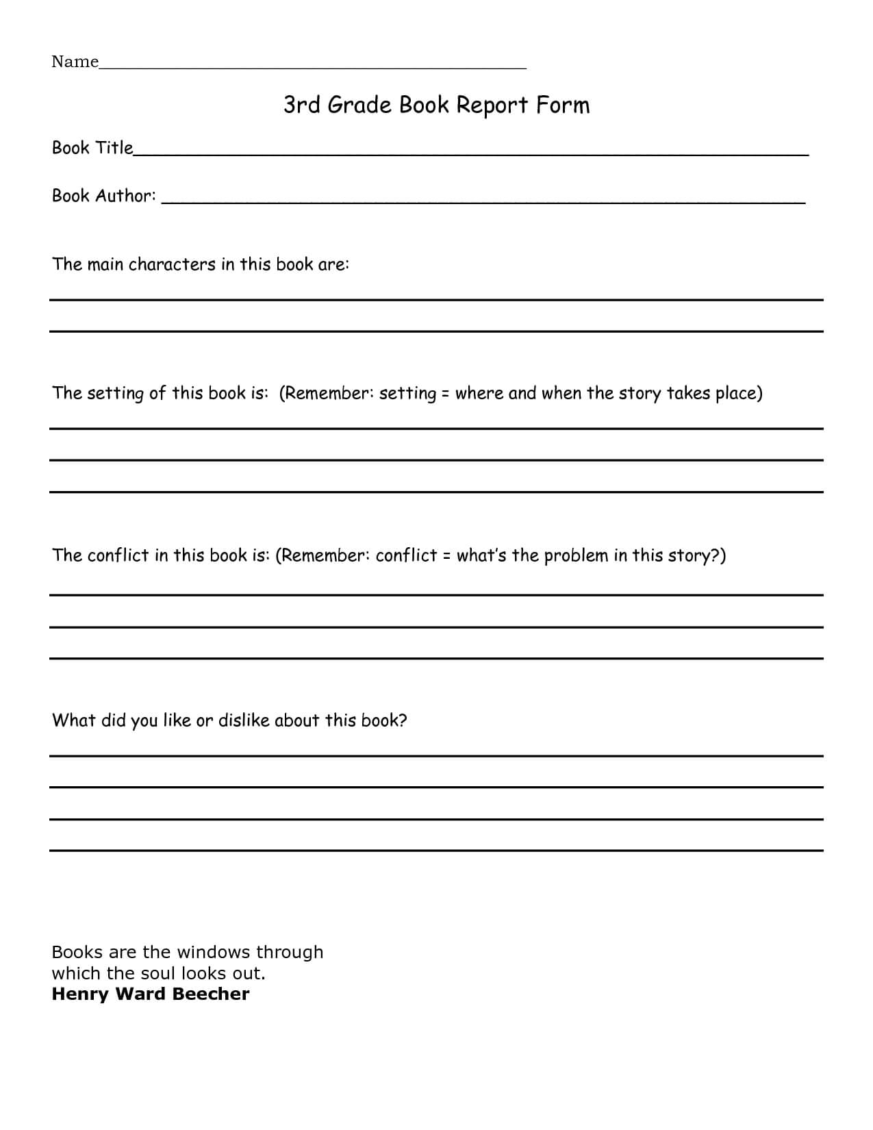 Book Report 3Rd Grade Template – Google Search | Home In Book Report Template 3Rd Grade