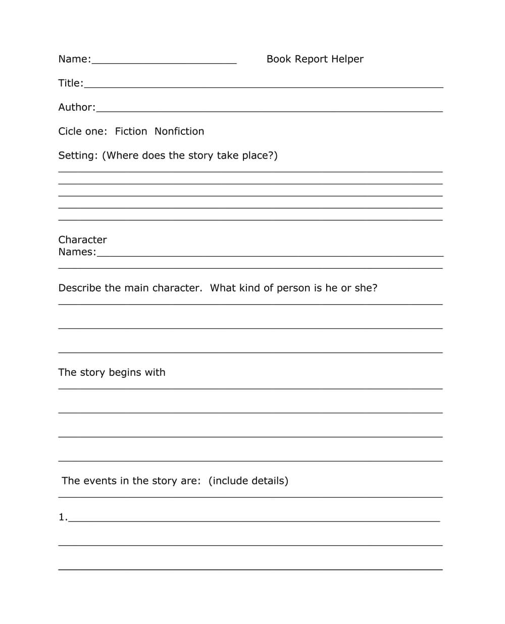 Book Report Templates From Custom Writing Service Within One Page Book Report Template