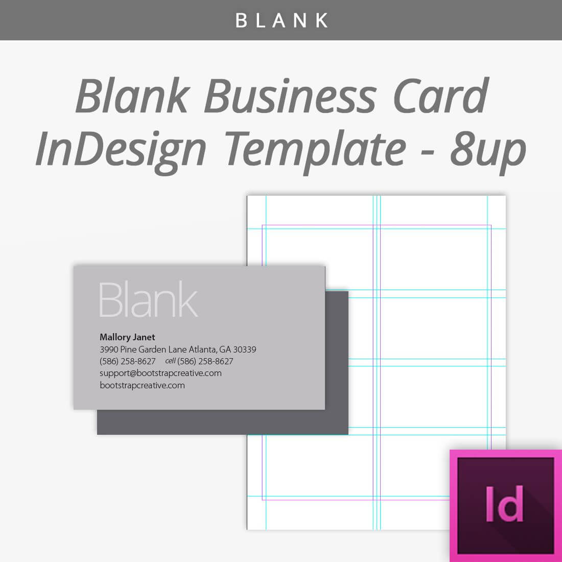 Bootstrap Creative | Blank Business Cards, Indesign In Blank Business Card Template Download