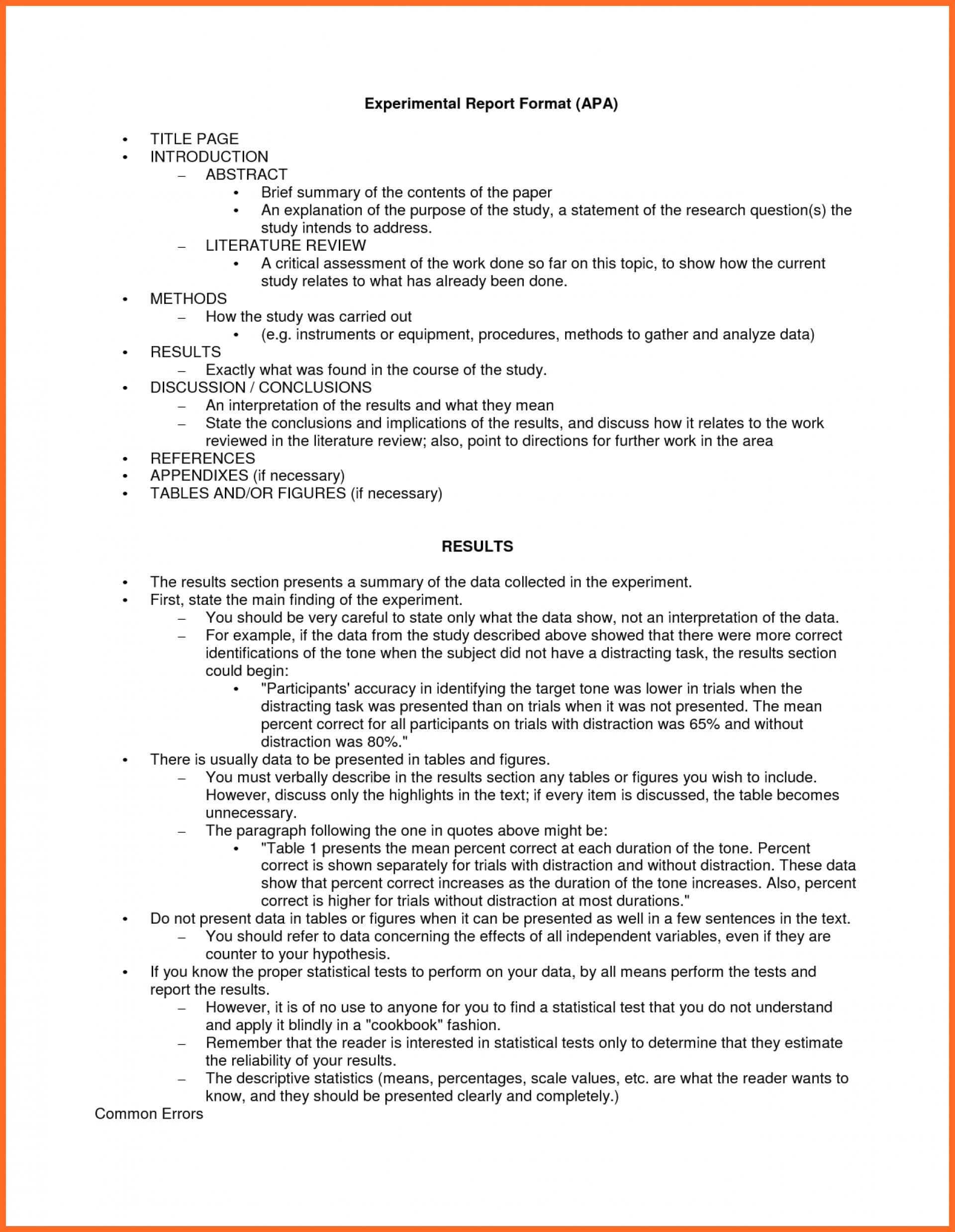 example of a research report format