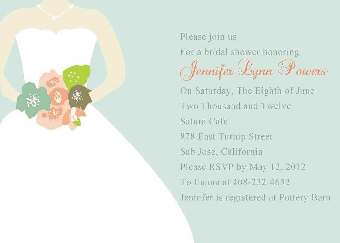 Bridal Shower Invitation Template | Template Business For Blank Bridal Shower Invitations Templates