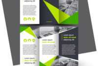 Brochure Design Template Creative Tri-Fold Green inside E Brochure Design Templates