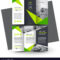 Brochure Design Template Creative Tri-Fold Green inside E Brochure Design Templates