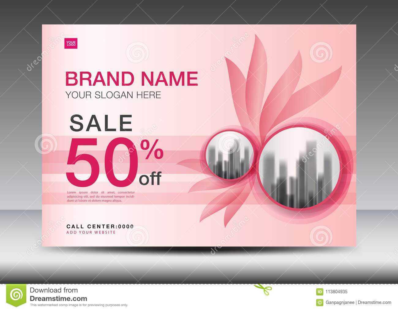 Brochure Flyer For Cosmetics, Banner Design Template Vector Intended For Advertising Card Template