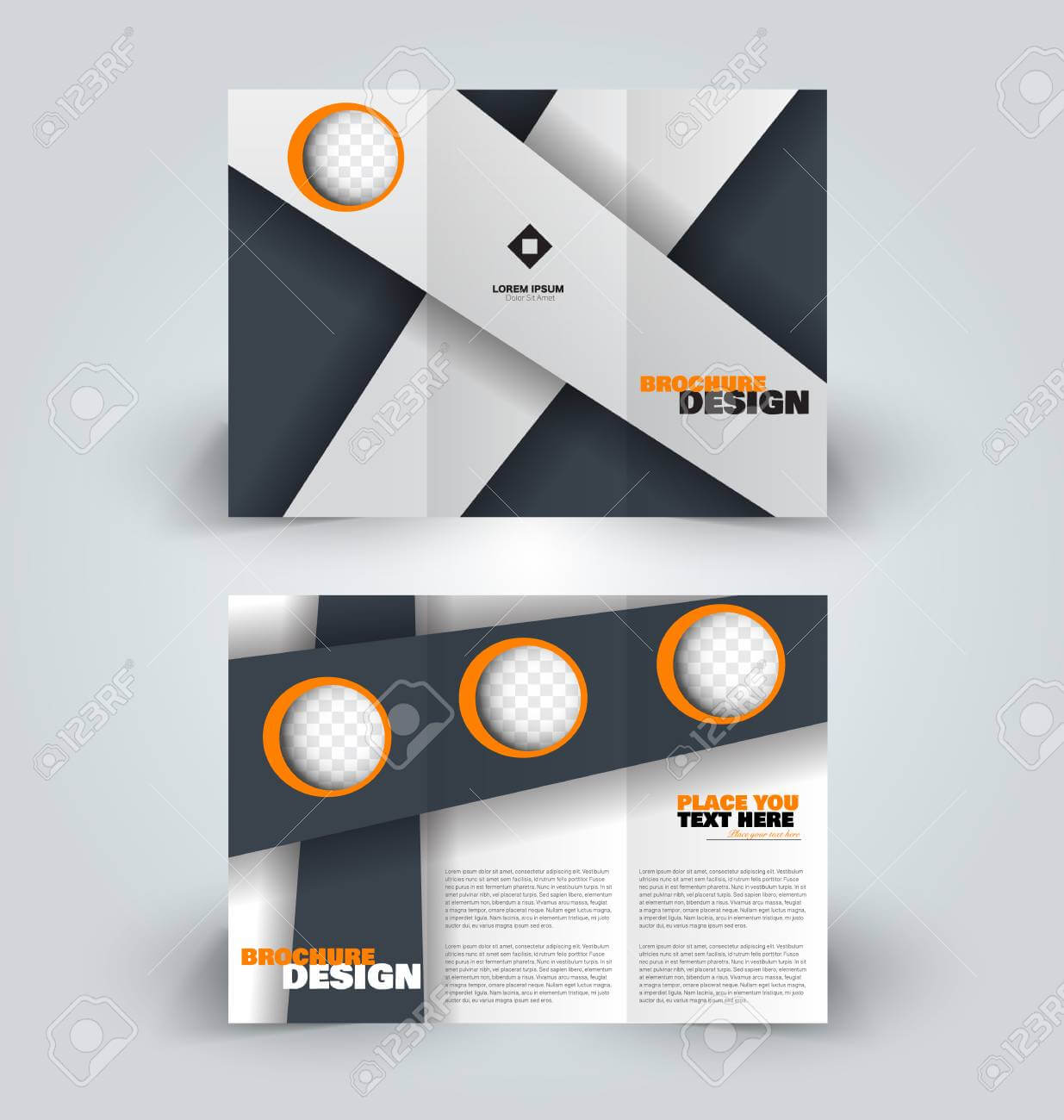 Brochure Template. Creative Design Trend For Professional Corporate.. With Professional Brochure Design Templates